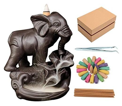 Backflow Incense Burner Holder Handmade Waterfall Incense Cone Sticks Holder