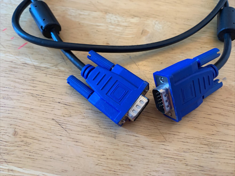 6’ 3” 15 Pin VGA Cable Same Connector Each End New Never Used