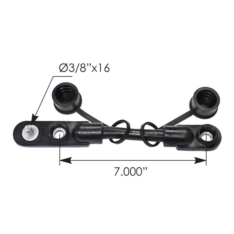 CABLE OVERMOLDED HARNESS 2/0 7in Black