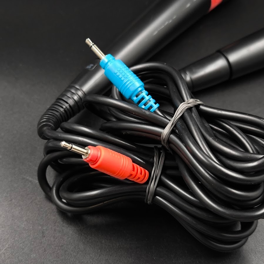 Playstation 2 PS2 Microphones Singstar With USB Dongle Connector Working Black