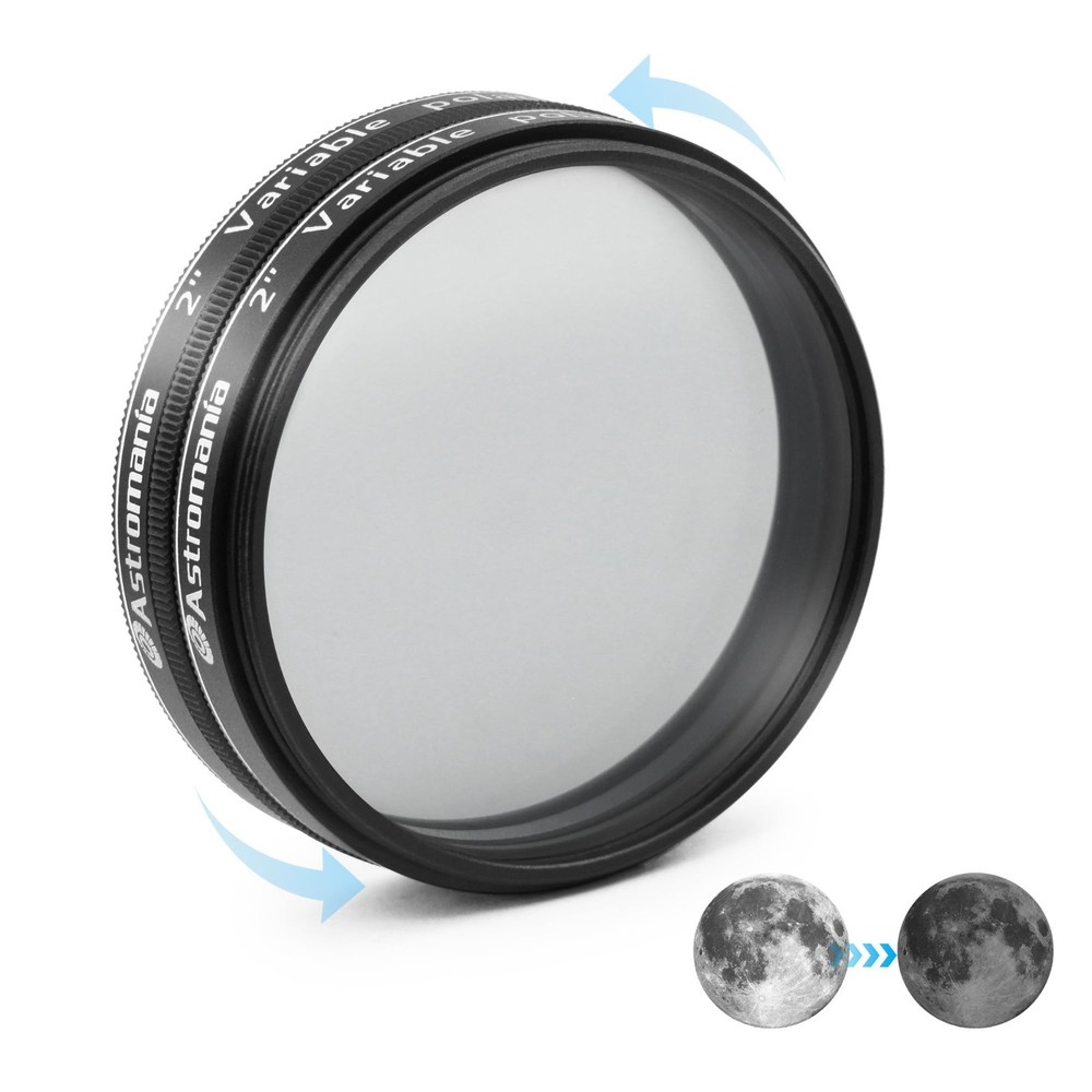 2" Variable Grey Polarizing Filter for Telescopes & Eyepieces, 1-40% Light Contr