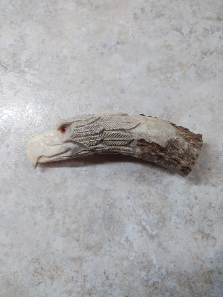 Antler Carving Eagle Head Knife Handle Blank A4