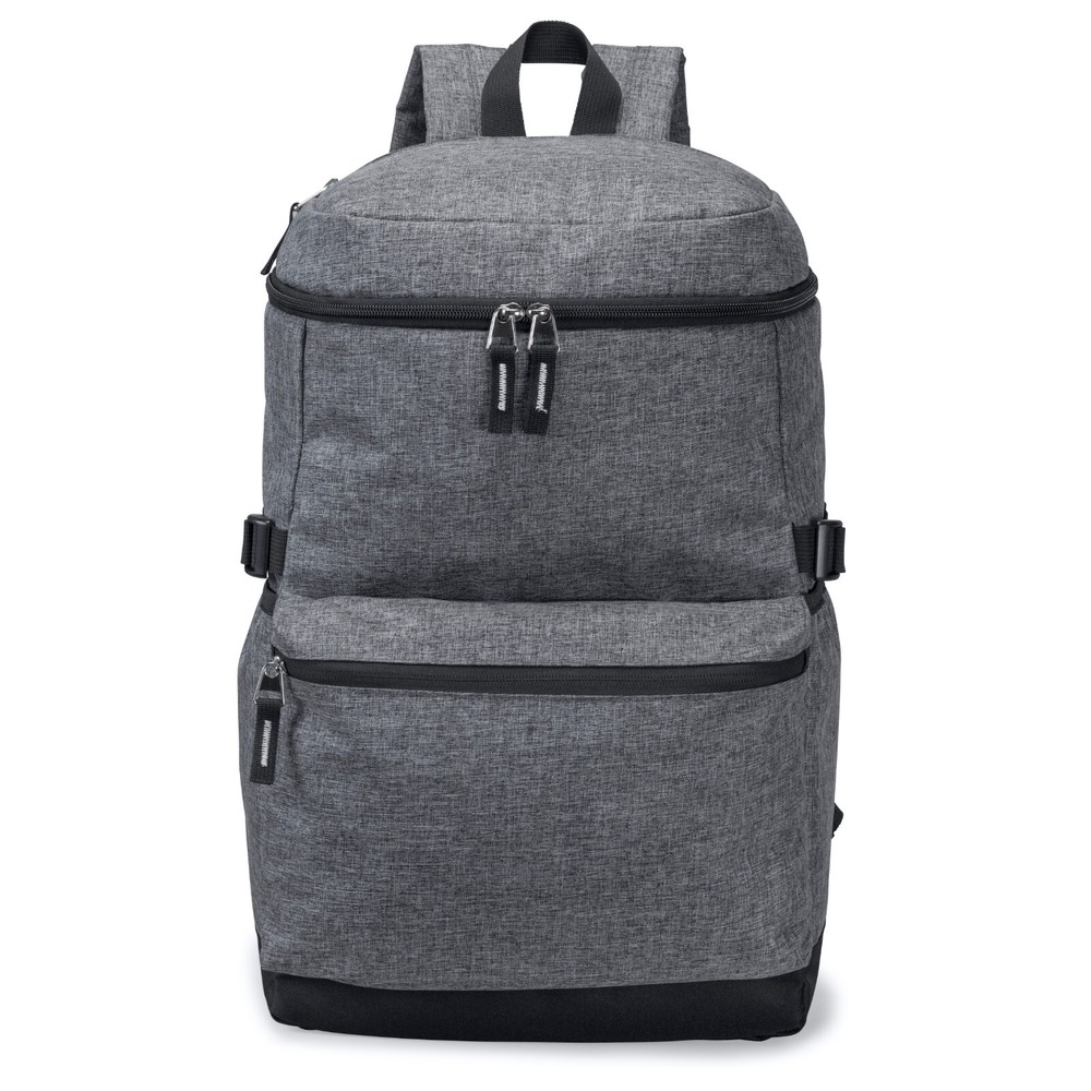 Laptop Tablet 19" Travel Backpack Padded Back Panel Book Bag Heather Grey