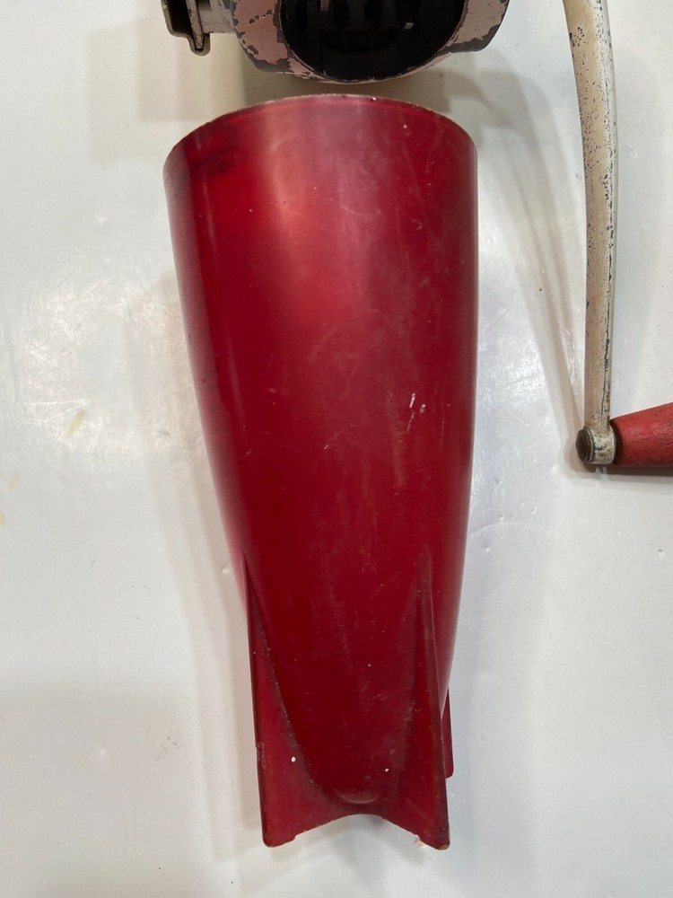 Vintage Dazey Rocket Crank Ice Crusher - Red and White