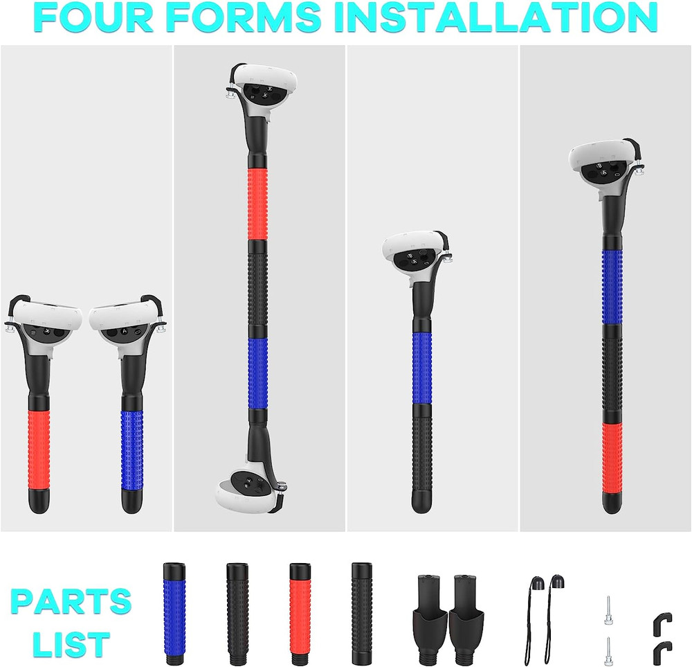 VR Game Handle Accessories for Quest 2 Controllers, Handles Extension Grips for