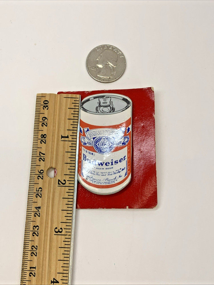 Vintage BUDWEISER CAN Pinback Button Retro NEW