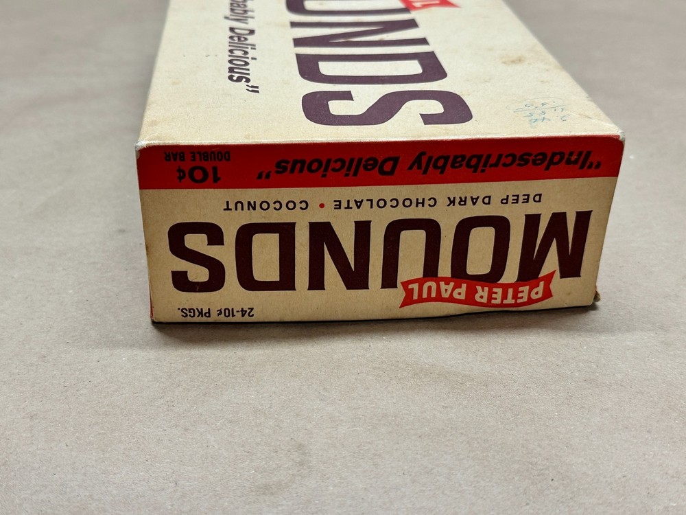 Vintage MOUNDS / ALMOND JOY - Candy Bar Box Peter Paul - EMPTY Display Boxes