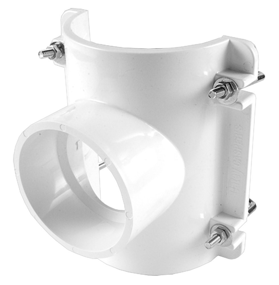 Oatey 4 in. x 3 PVC Saddle Tee Kit 1, White