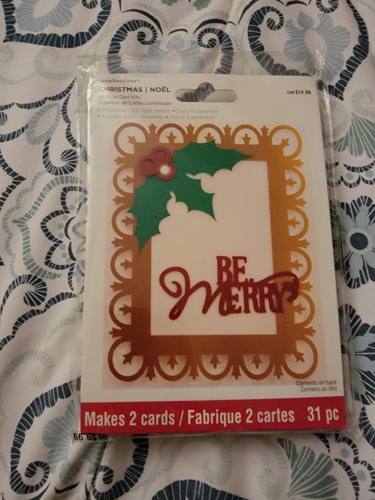 READ Lightup Christmas Card Kit USED