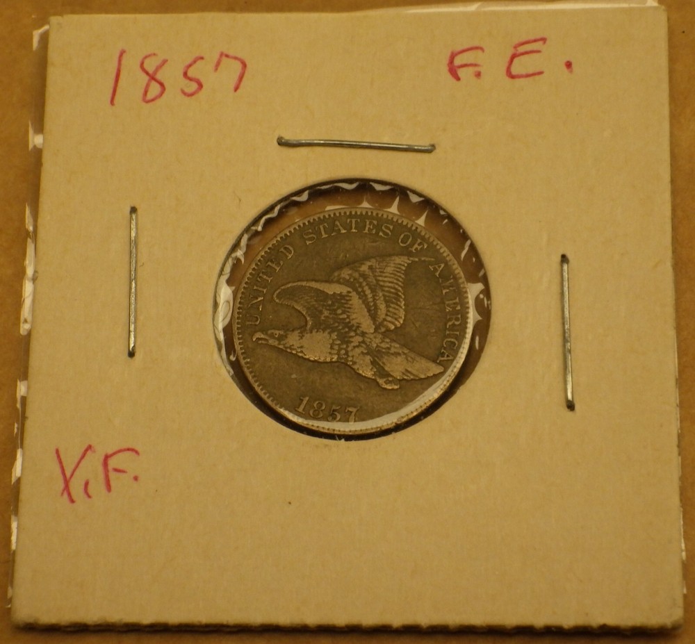1857 Flying Eagle Cent, From Old Collection.