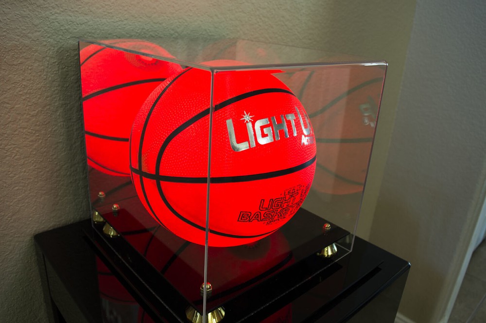 Deluxe UV Protected Full Size Basketball Display Case w/ Mirror Back