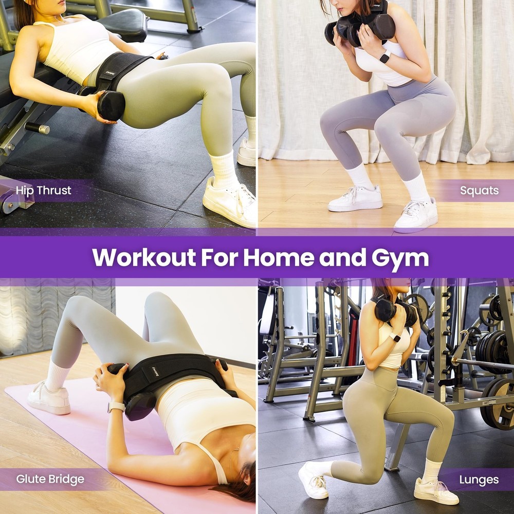 Hip Thrust Belt, Hip Thrust Belt for Dumbbells Heavy, Booty Belt for Hip Thru...