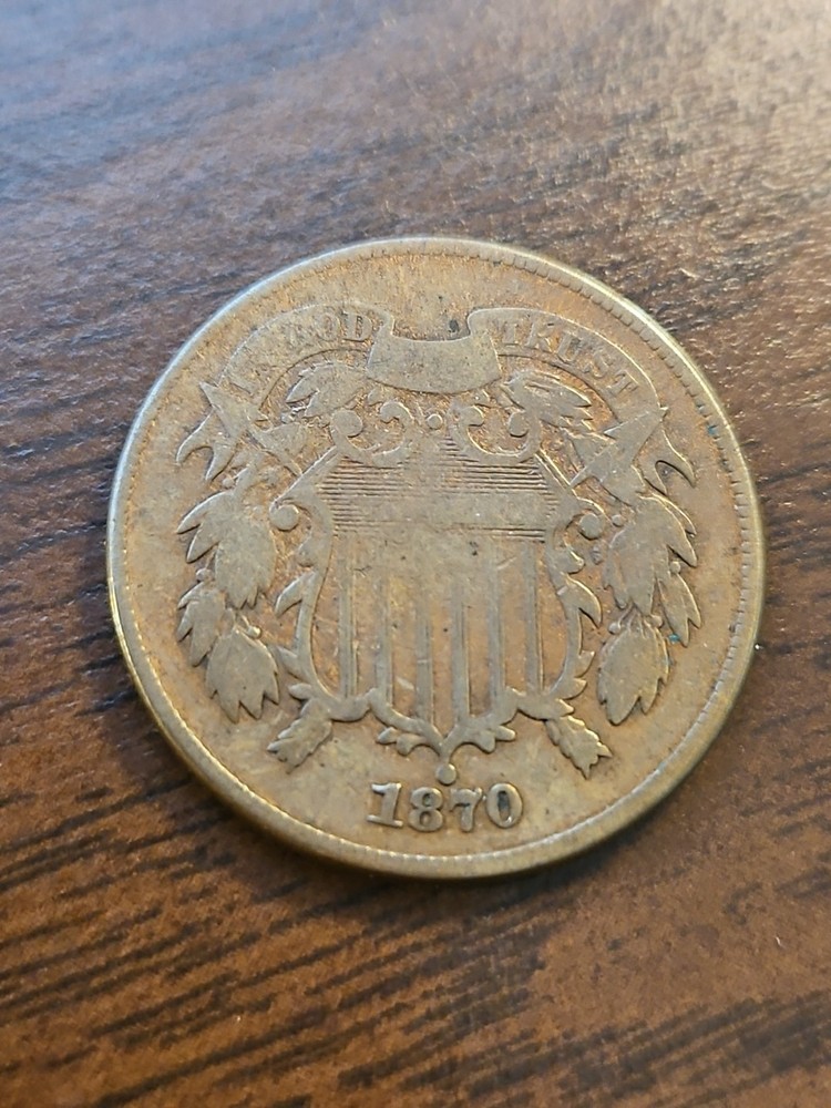 1870 2 CENT PIECE BETTER DATE COIN