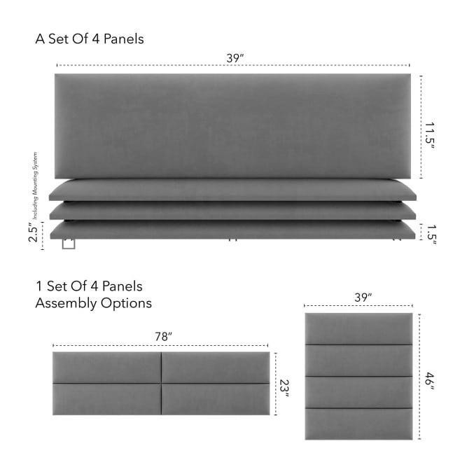 Charcoal Gray Vant Upholstered Headboards