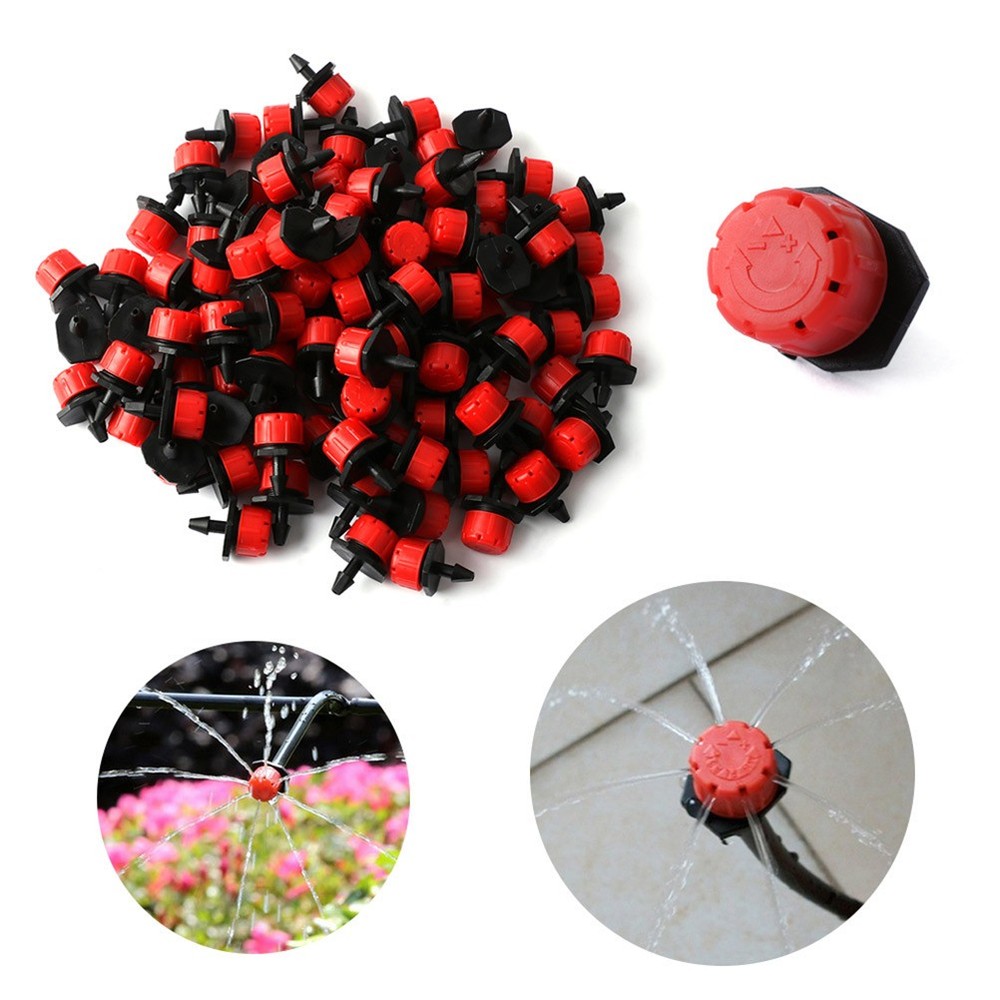 50 Pcs Garden Irrigation Dripper、 Micro Sprinkler Kit Adjustable Emitters