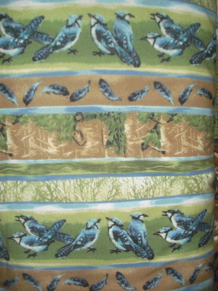 2 YDS Marcus Blue Jay Flannel Stripe QUILT FABRIC