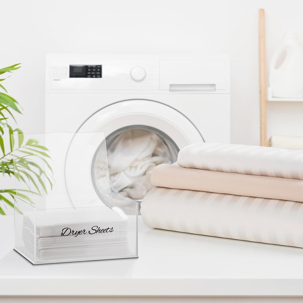 Acrylic Dryer Sheet Container for Laundry Room,Dryer dryer sheet box