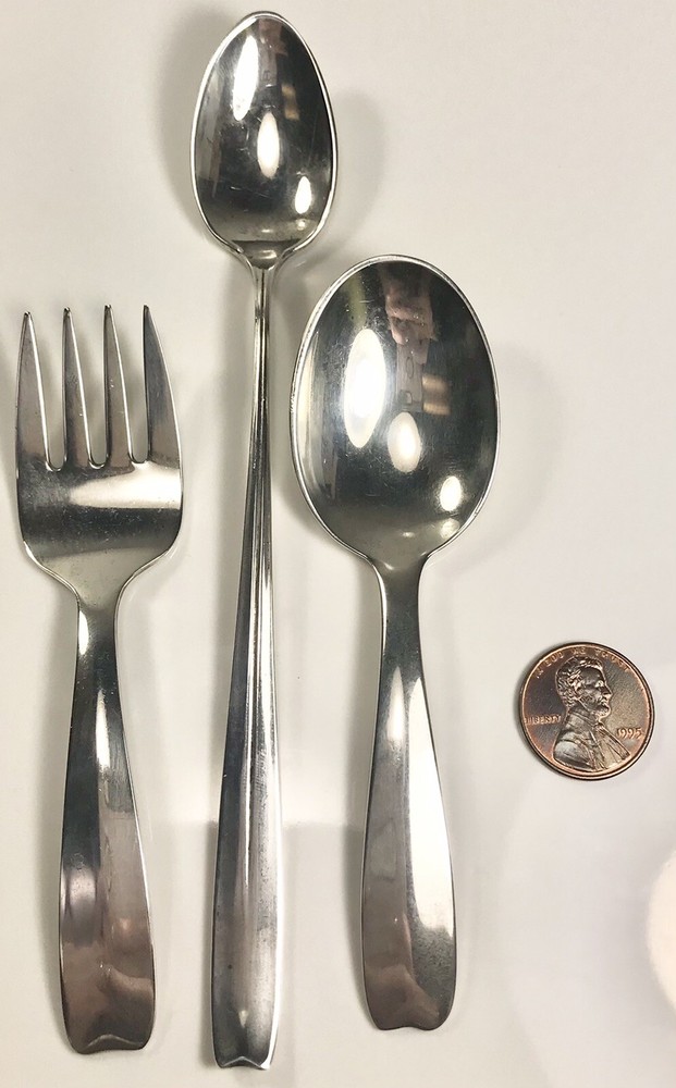 TIFFANY & CO VINTAGE STERLING 925 THREE PC SILVERWARE SET (C291A)