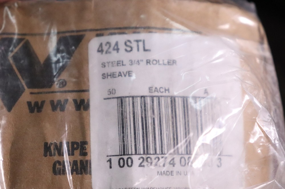 (50-Pk) Roller Sheave Steel 3/4" 424STL