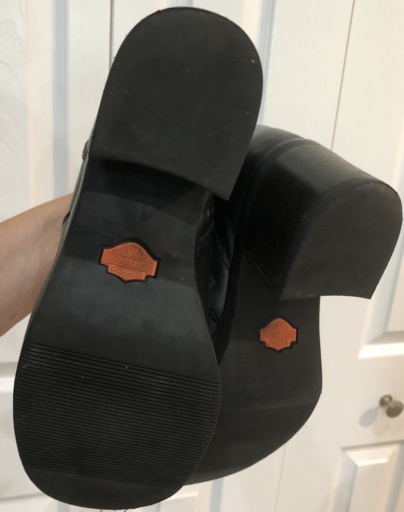 HARLEY DAVIDSON WOMANS SIZE 10 BLACK LEATHER BOOTS