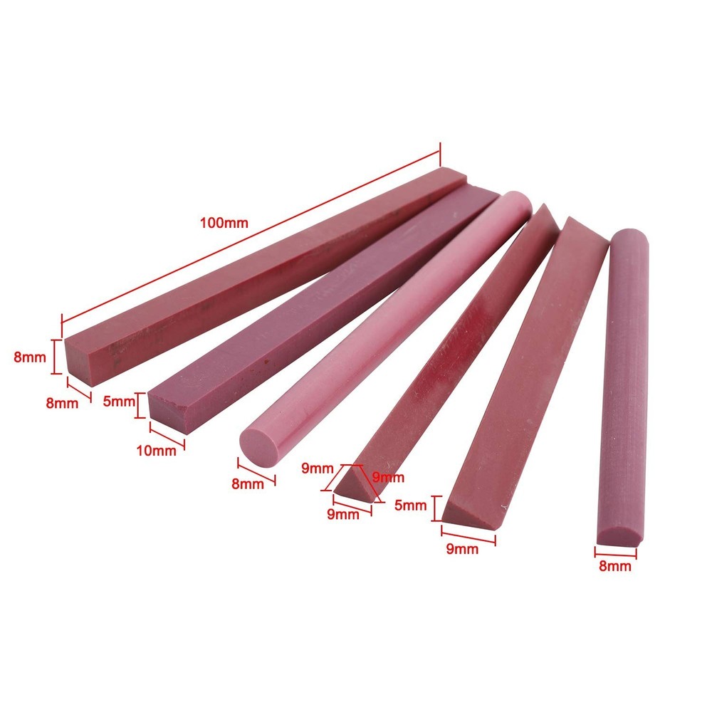 YaeMarine 6pcs 3000# Ruby Stone/Whetstone Sharpening Stone Polishing Stone Se...