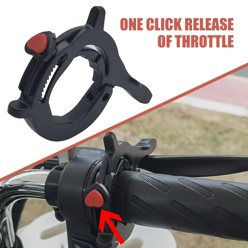 MLY 1 PC Motorcycle Cruise Control Assist, Adjustable Black