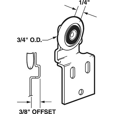 CRL N6516 3/4" Nylon Front Wardrobe Roller