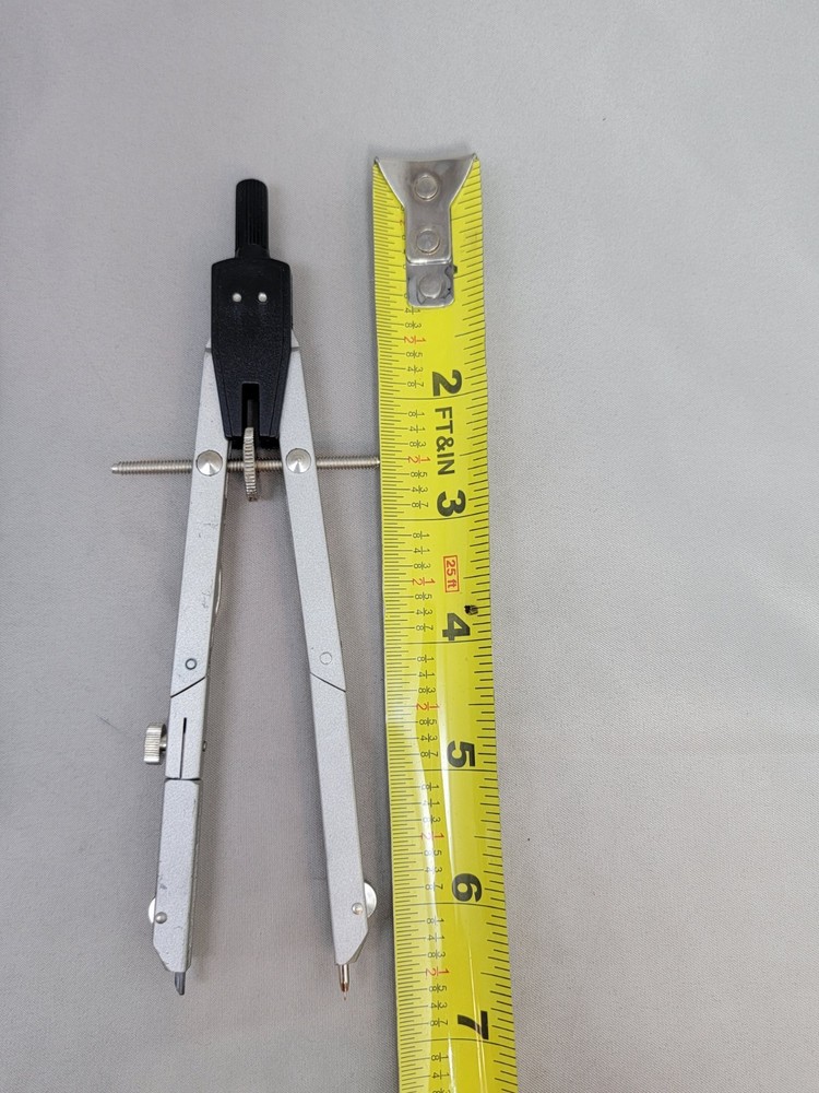 Helix Compass Drafting Drawing Precision Tool with Case. Pre-owned