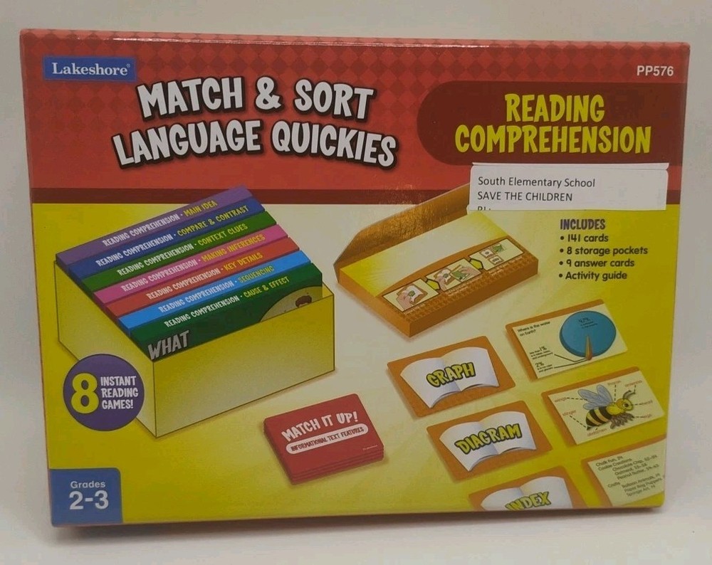 Lakeshore Reading Comprehension Match & Sort Language Quickies Grades 2-3