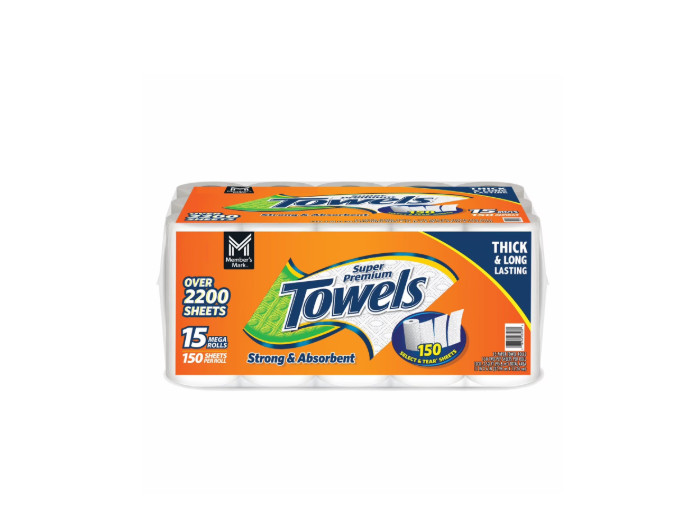 Member's Mark Select & Tear 2-Ply Paper Towel 15 rolls, 150 sheets/roll