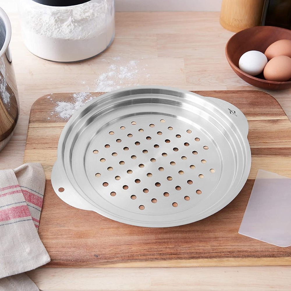 Küchenprofi Spaetzle Lid and Scraper, Stainless-Steel Dumpling Maker and Sp