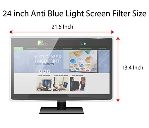Premium Anti Blue Light 24" Blue Light Filter (13.4" Height x21.5" Width)