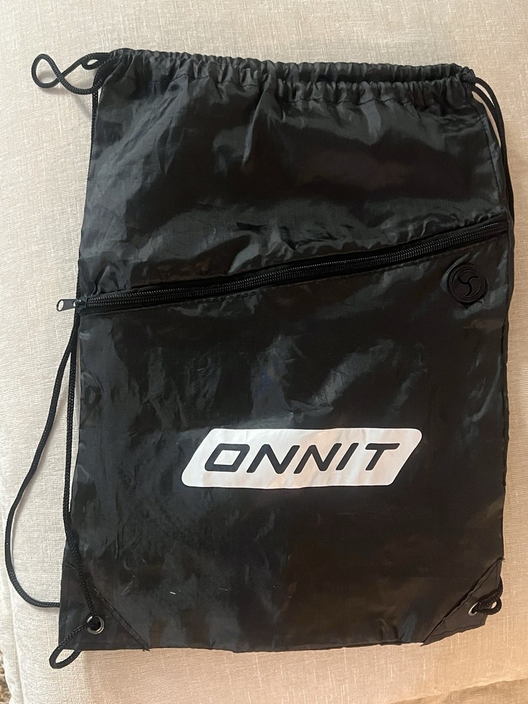 Onnit Gym Black String Bag Drawstring Backpack Gym Sack Bag