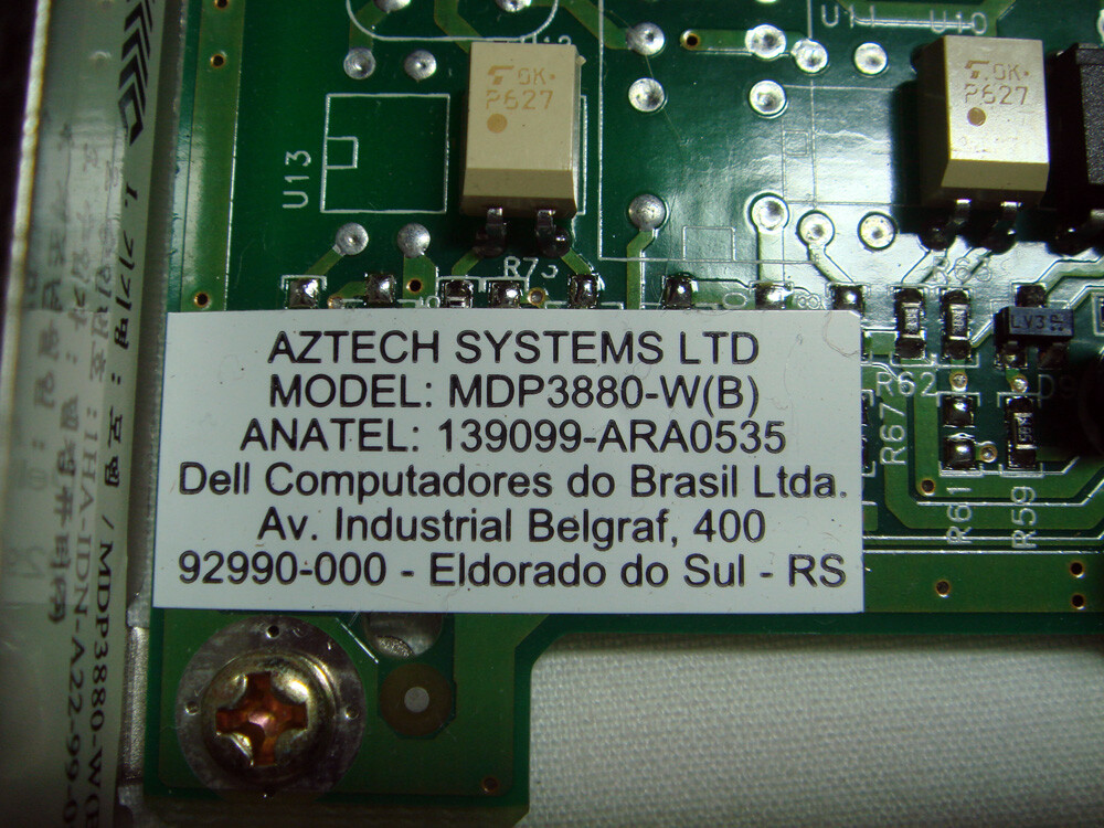 Aztech Systems Internal PCI 56K Data Fax/Modem (MDP3880-W(b))