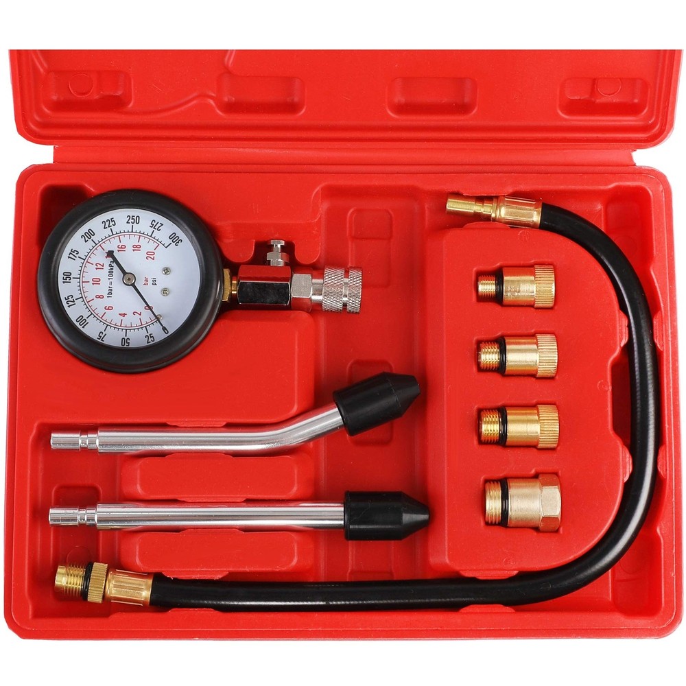 Compression Tester Kit, Small Engine Cylinder Test Pressure Gauge Tool Set fo...