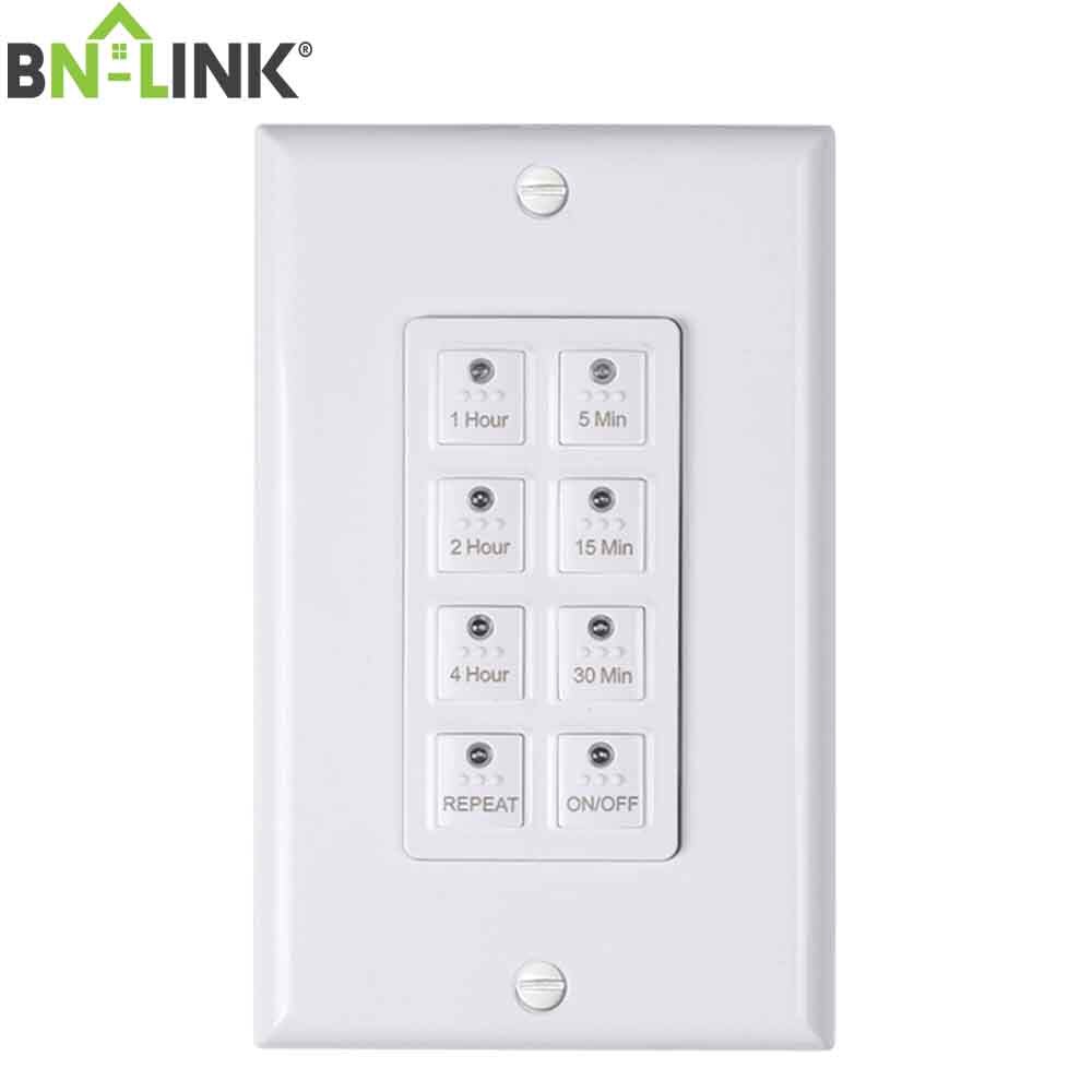BN-LINK Countdown Digital In-wall Timer 5-15-30-60 mins 2 4 hours for lights