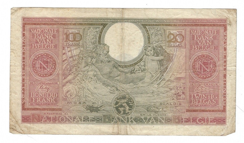 Belgium - 1943, 20 Francs