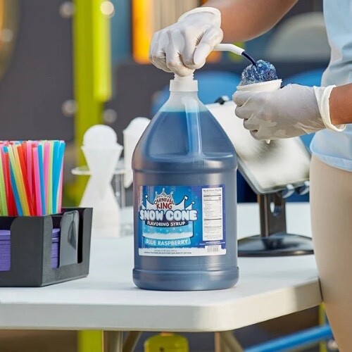 4 GALLON CASE Carnival King Blue Raspberry Snow Cone Crushed Ice Machine Syrup