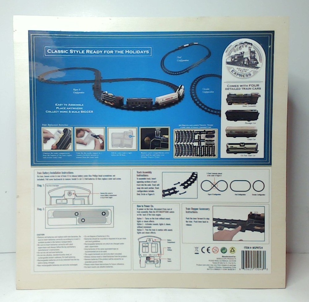 Mindscope NeoTrax Holiday Train Express 24 Piece Train Set - NIB (TG045)