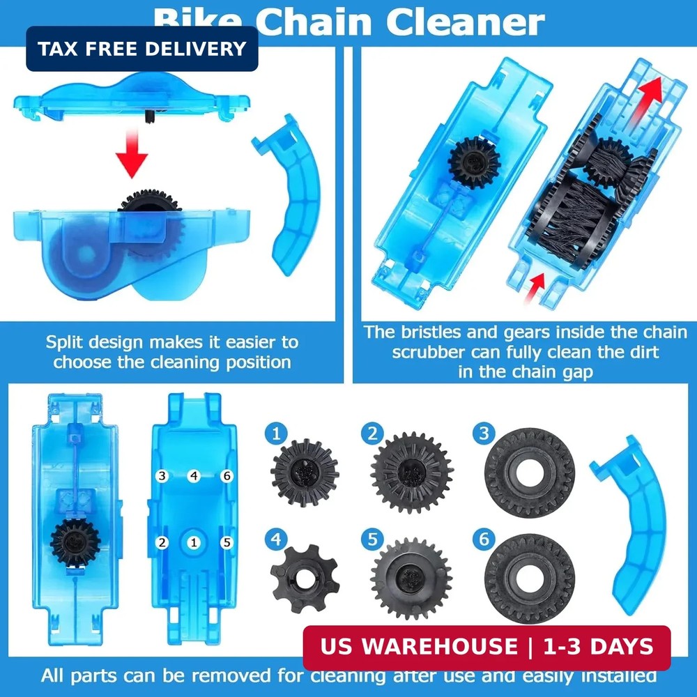 focopot Bike Chain Cleaner Kit Including Chain Oil Lubricant,Bike Chain Degrease