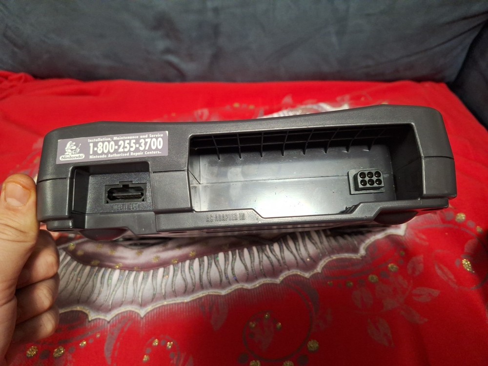 Nintendo 64 N64 System / Console Bundle + Cables + OEM Atomic silver Controller