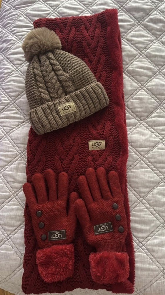 Handmade Hat Mittens and Scarf Set