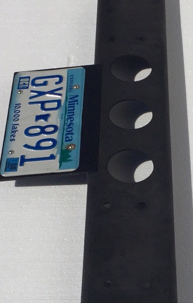 HUMVEE FRONT LICENSE PLATE BRACKET FRAME + HARDWARE - NO DRILL TO INSTALL - M998