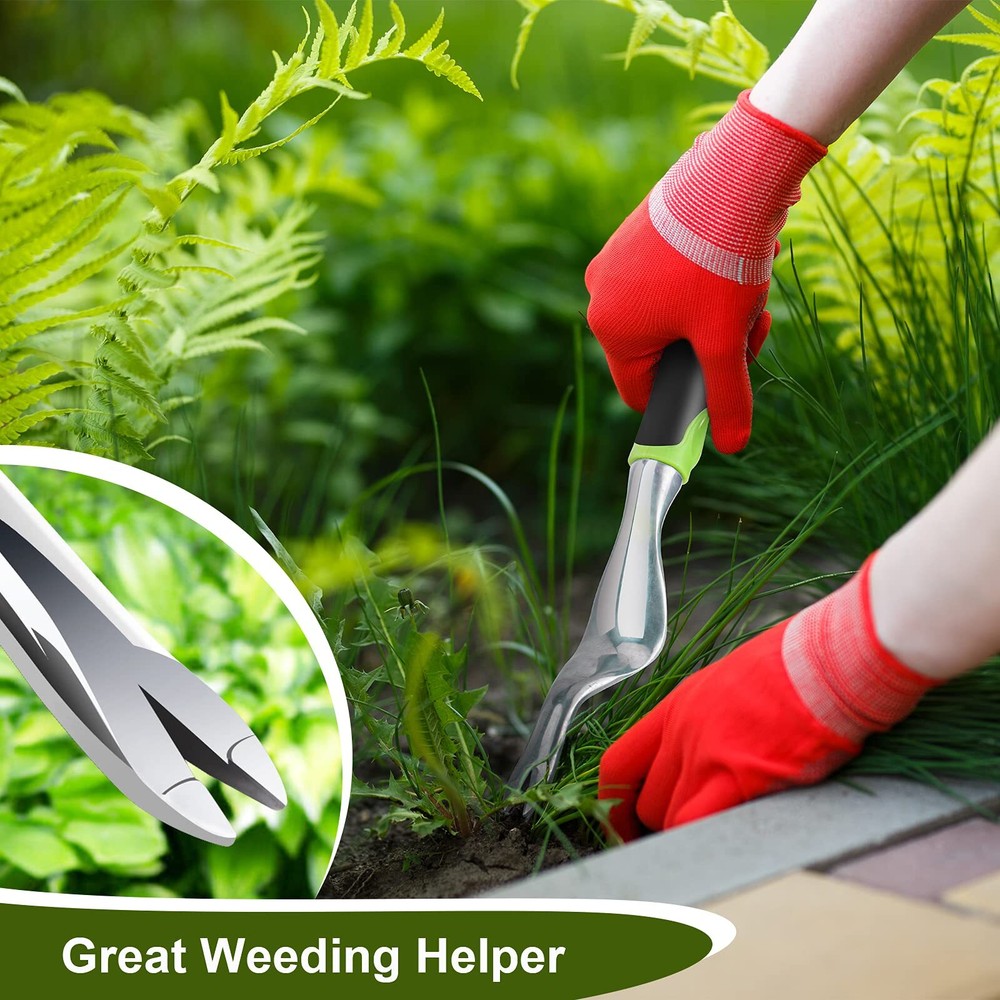 Heavy Duty Garden Weeder Tool Root Remover Weed Puller with Non-Slip Handle