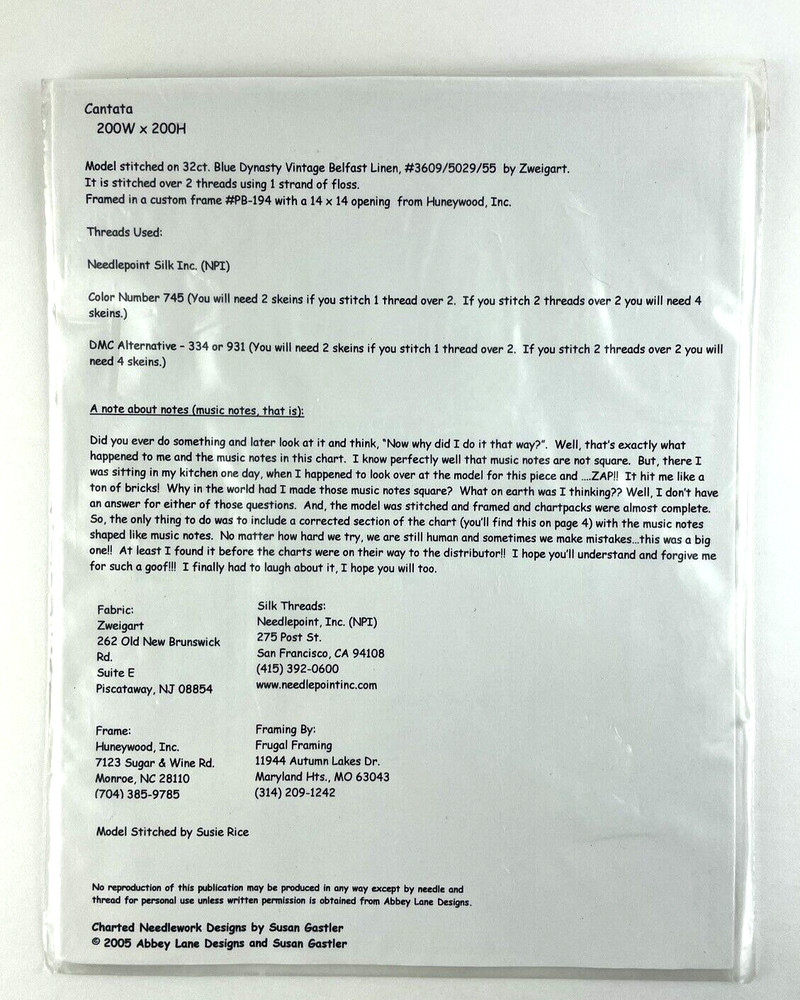 Cheryl Shaeffer Design Needlepoint PATTERN Mrs. Noah with Ducks Rainbow Gallery