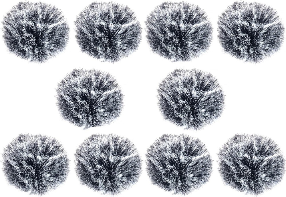 5 Packs Lavalier Microphone Wind Screen Furry Muffs