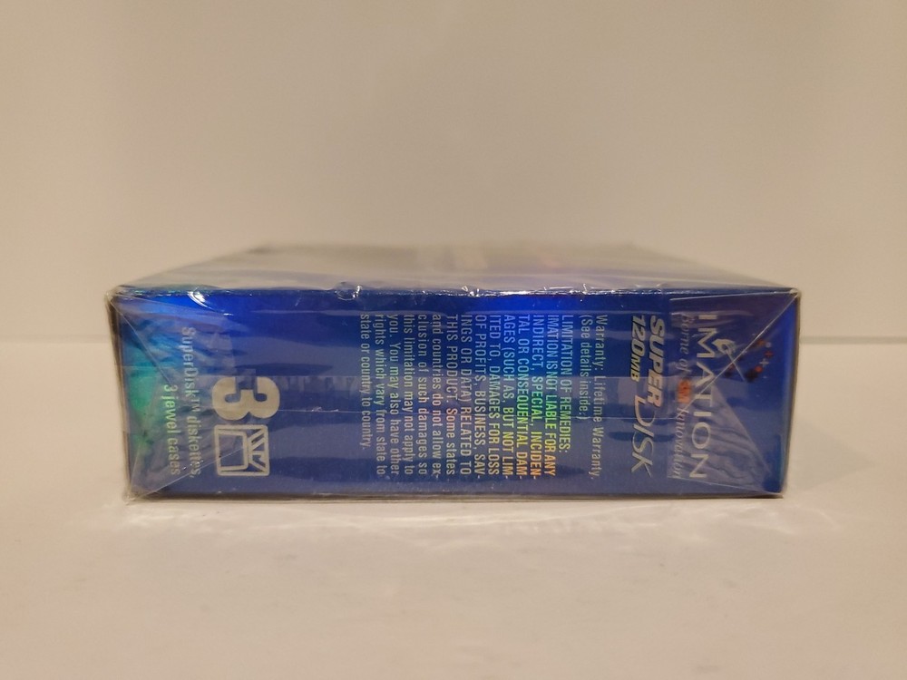Imation Super Disk 120 MB 3 Pack Brand New Sealed LS-120