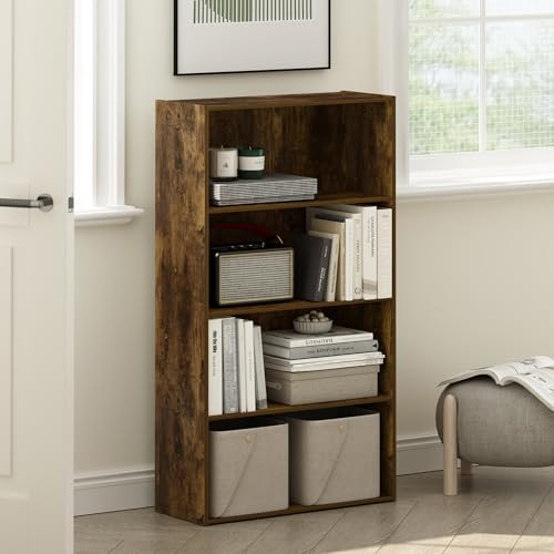 Pasir 4 Tier Open Shelf, Amber Pine