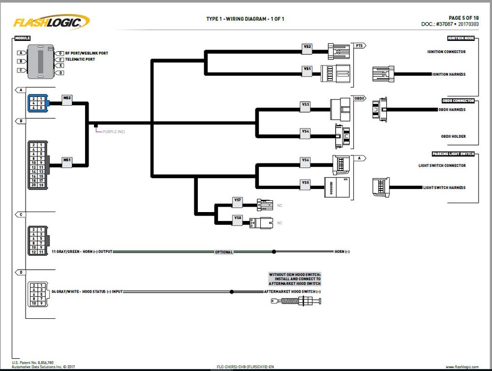 Flashlogic Add-On Remote Start for 2013-2017 RAM 2500 w/ ADS-USB Cable FLRSCH10