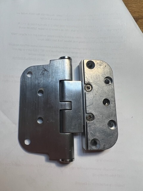 Hoppe F41 brushed chrome adjustable hinges Horizontal LH or RH